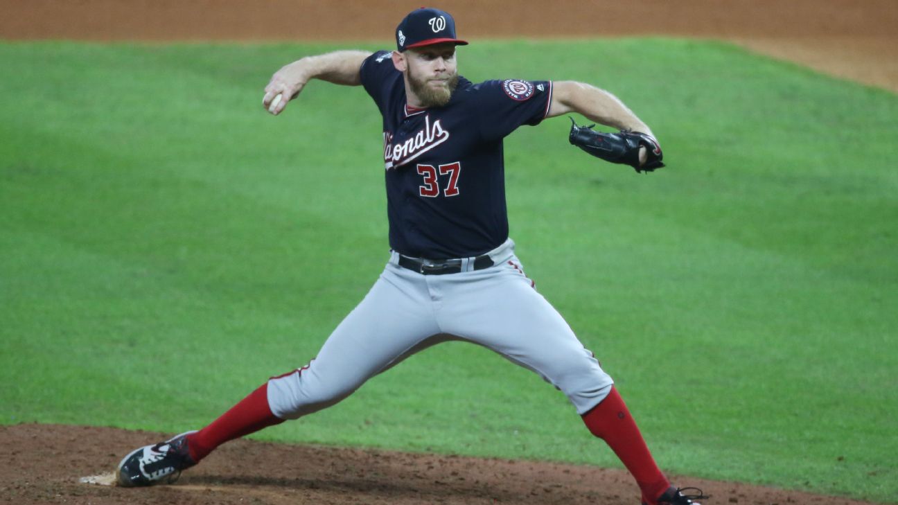 Nationals' Stephen Strasburg admits to tipping pitches in first inning of  World Series Game 6