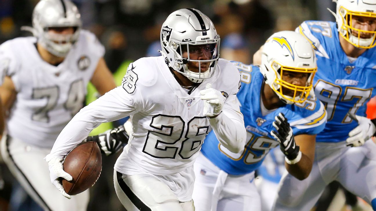 Josh Jacobs, Raiders hope to run past Chargers