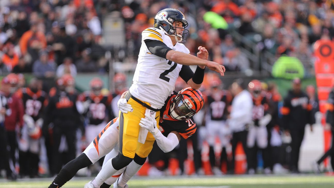 Browns fans hit a Mason Rudolph piñata before the game - Los Angeles Times