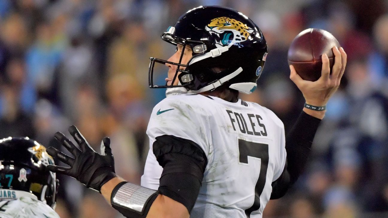 NFL free agency tracker: Nick Foles traded to Chicago Bears one year after  signing with Jaguars