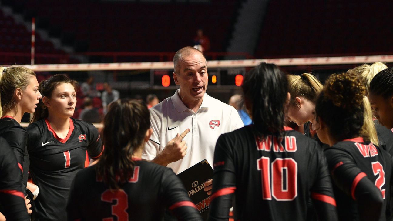 Coach Travis Hudson is the inspirational rock behind Western Kentucky  volleyball - ESPN