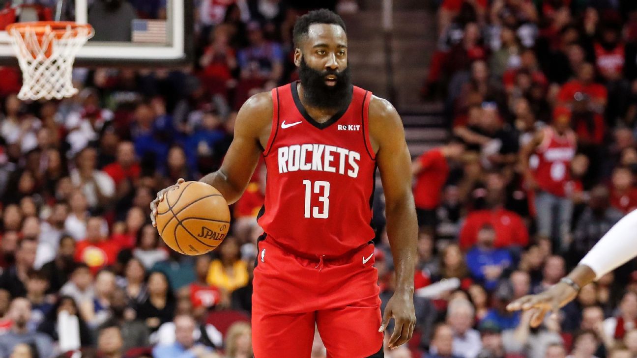 Rockets star James Harden arrives in Orlando five days after team ...