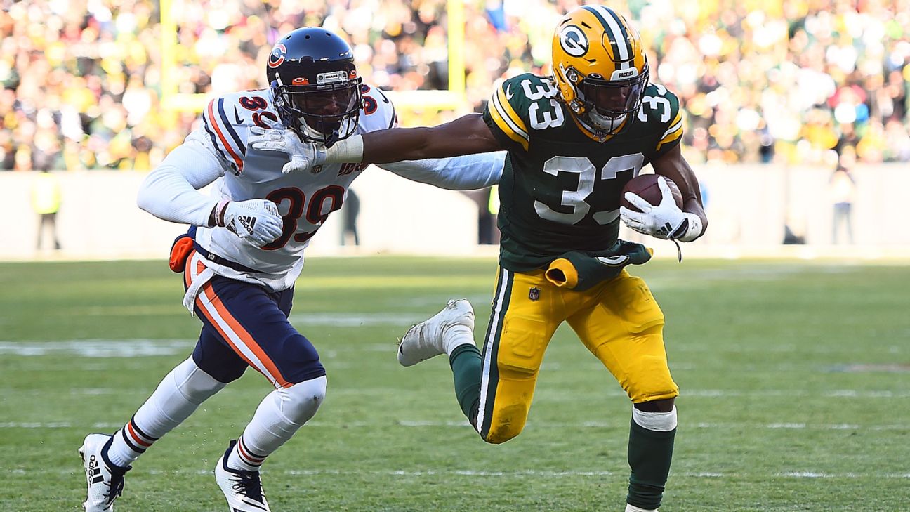 Packers defeat Bears behind Aaron Jones, strong running game