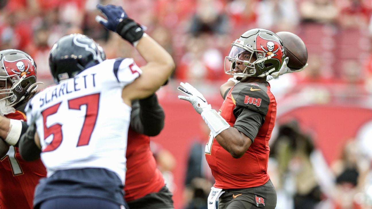 Jameis Winston throws four interceptions as Bucs lose to Texans