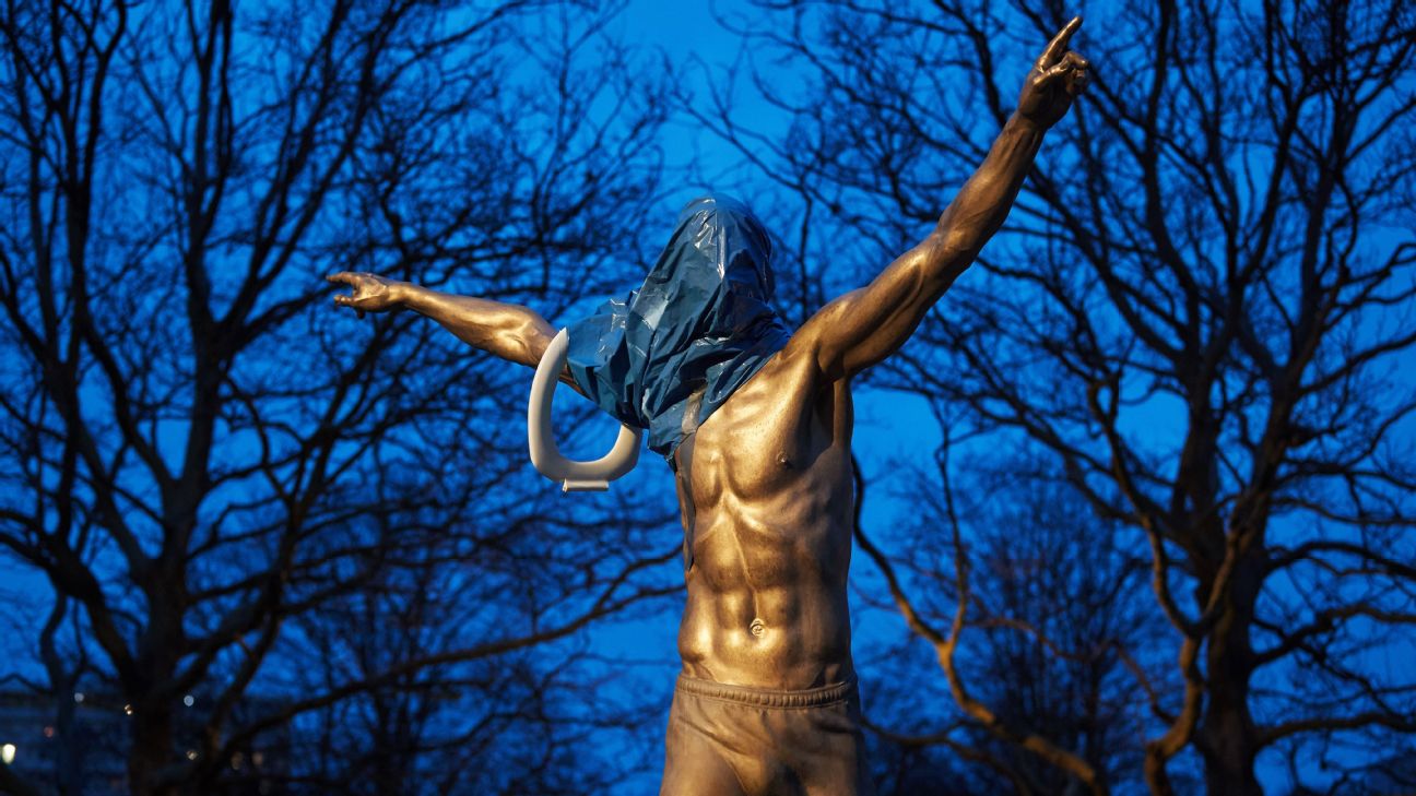Zlatan Ibrahimovic statue has nose sawn off in latest vandalism