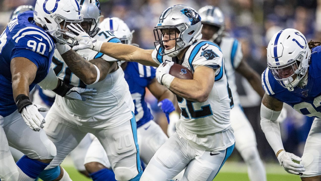 Christian McCaffrey breaks RB receptions record he set last year ...