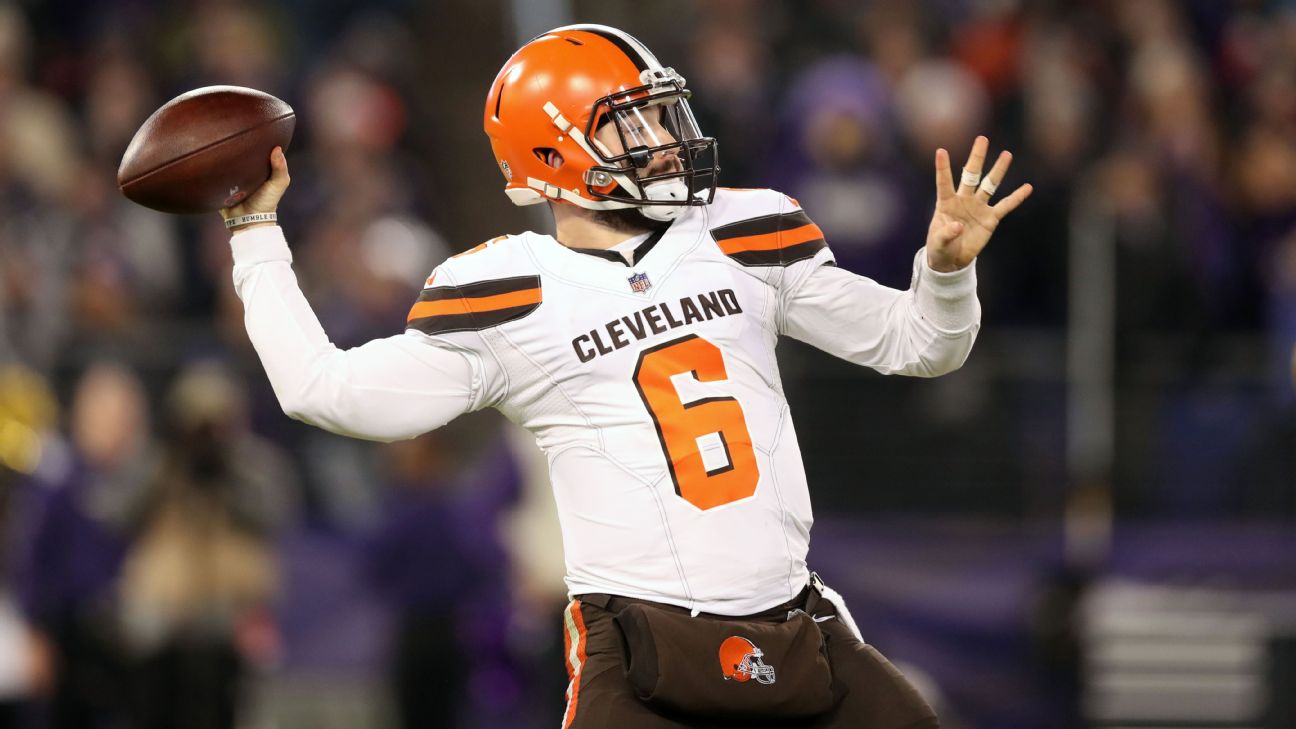 Baker Mayfield Cleveland Browns Framed 15 x 17 Rookie Touchdown Pass  Record with a Piece of Game-Used Football - Limited Edition of 500