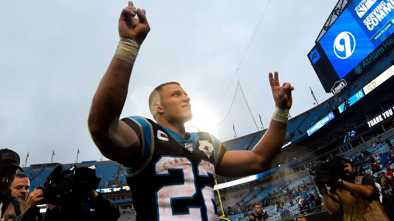 Christian McCaffrey's rare double: Panthers star named All-Pro at two  positions, NFL