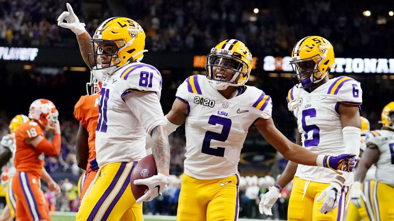 LSU football's Thaddeus Moss, son of Randy Moss, out to make name for  himself, Sports