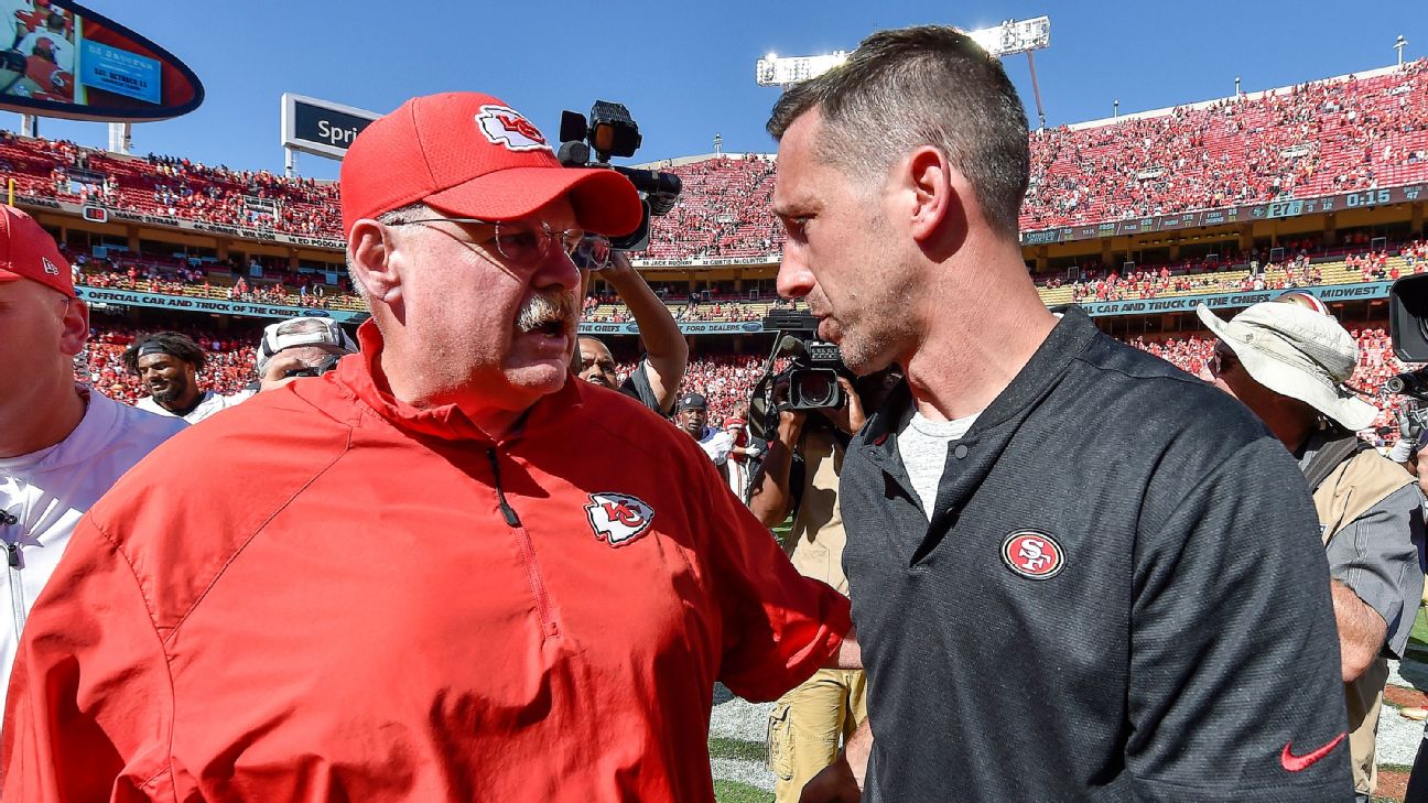 49ers Kyle Shanahan ranked NFL's 2nd-best coach by ESPN, Andy