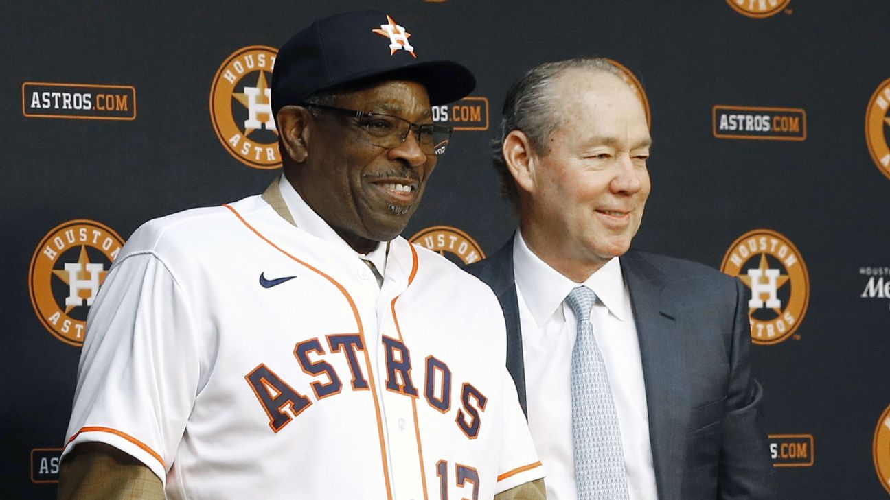 Dusty Baker takes over scandal-marred Astros, says it's his 'last hurrah' -  ESPN