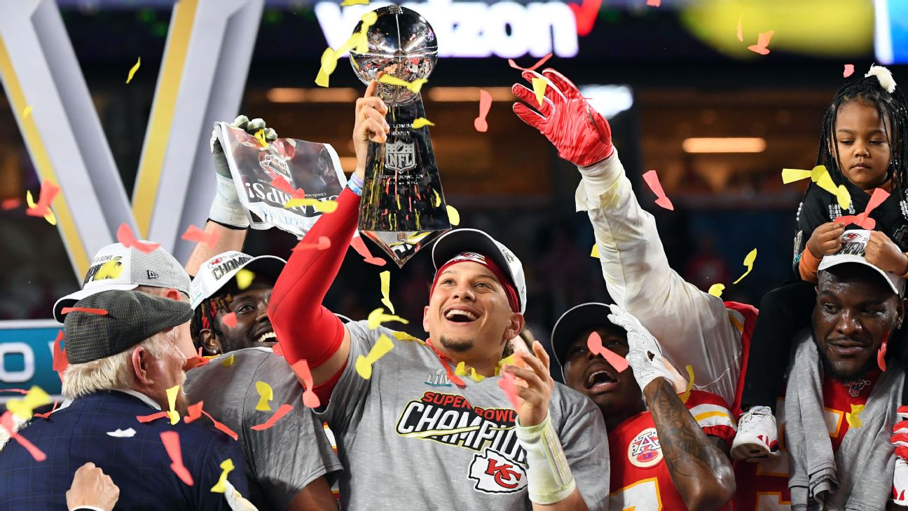 Kansas City Chiefs quarterback Patrick Mahomes unveils his Super Bowl ring  for the first time