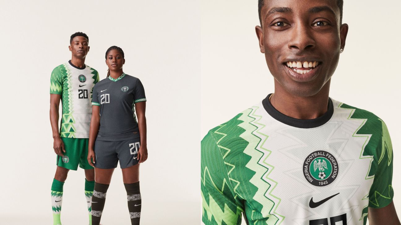 Nigeria unveil their new-for-2020 kits. Nigeria unveil their new-for-2020 kits.