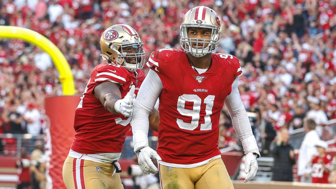 Armstead, Hargrave, Burks out for ailing 49ers D