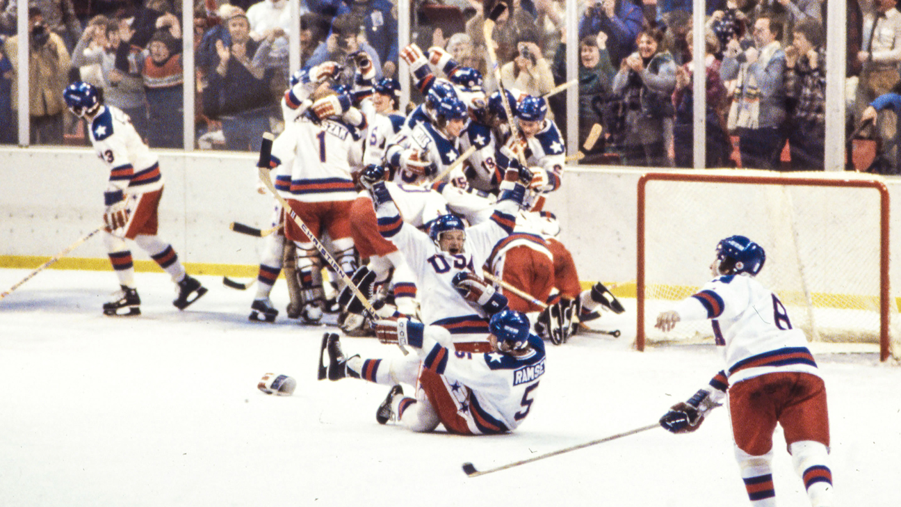 Team USA Jersey worn by Bill Baker of the U.S. Hockey Team during