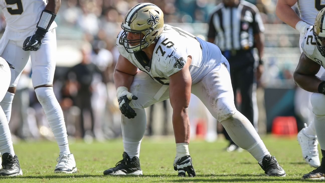 Injury News: Saints OG Andrus Peat suffered an apparent lower body