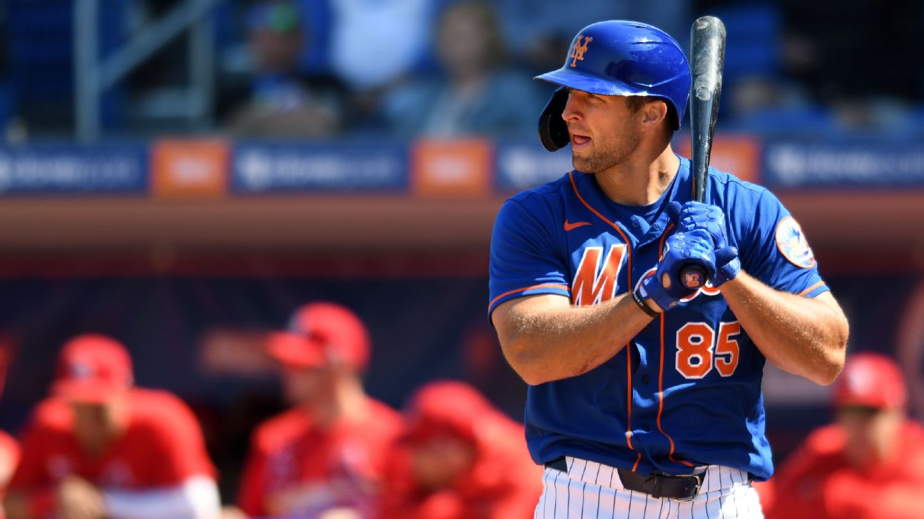 New York Mets again include Tim Tebow on spring training roster - ABC7 ...