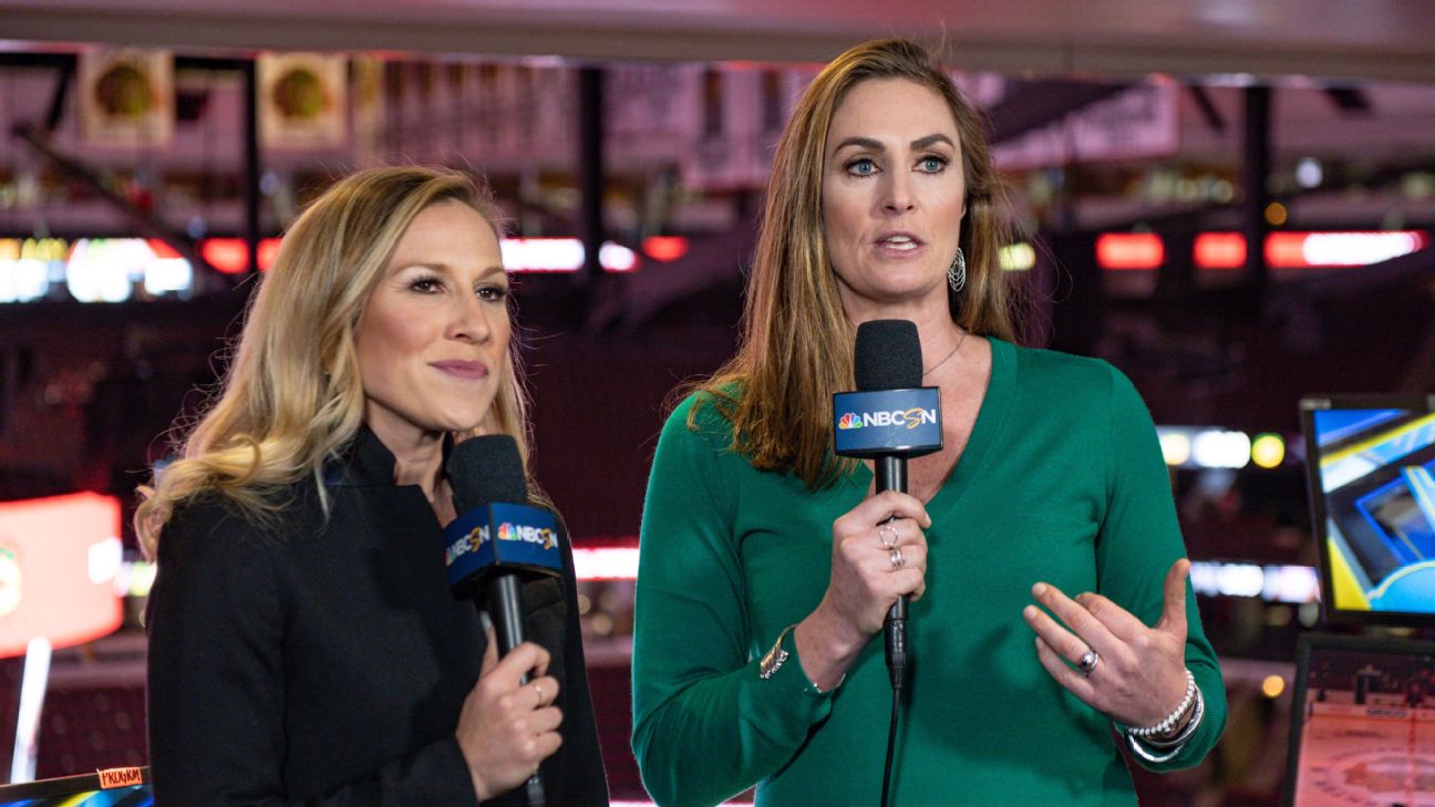 Behind the scenes of the first-ever all-women NHL broadcast - ABC7 Chicago