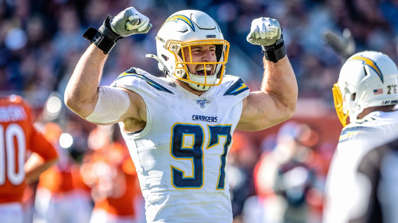 Chargers' Bosa switching to family jersey No. 97 - ABC30 Fresno