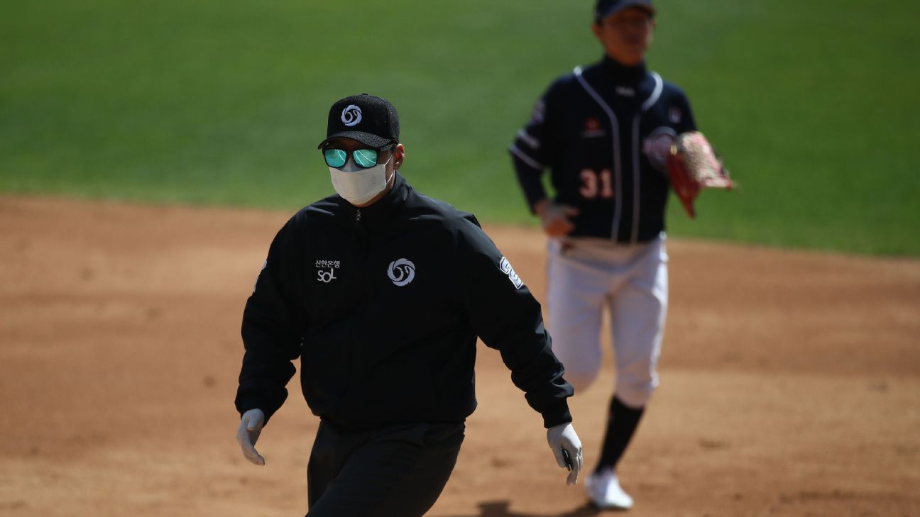 Baseball quietly returns to South Korea as games begin without fans