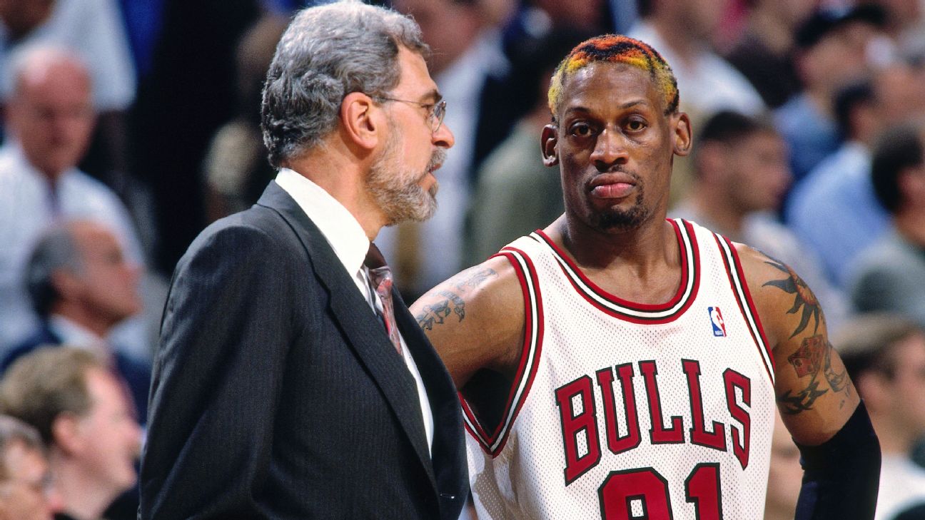 90s Chicago Bulls 98 NBA Jordan Rodman Pippen T-shirt Large - The