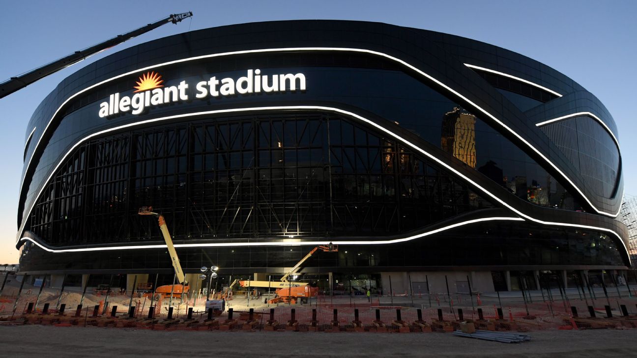 Officials declare Allegiant Stadium in Vegas almost complete - ESPN