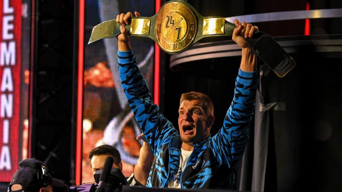 WrestleMania 36: Rob Gronkowski Pins Pal To Win 24/7 Championship