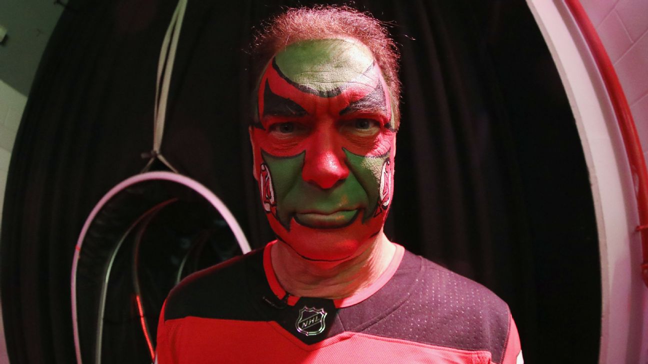 New mask of Devils' farmhand Wedgewood features Seinfeld character - The  Hockey News