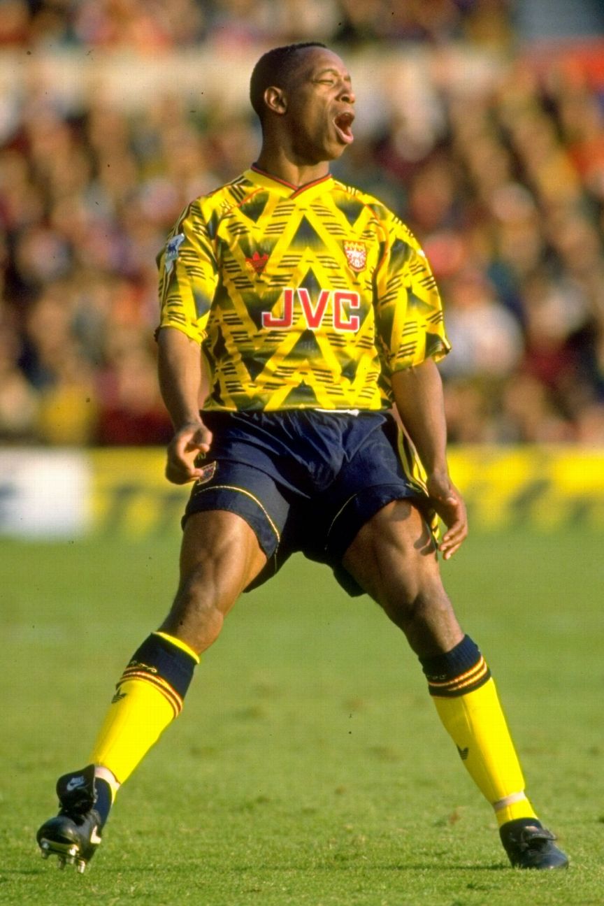 arsenal yellow away kit 1991