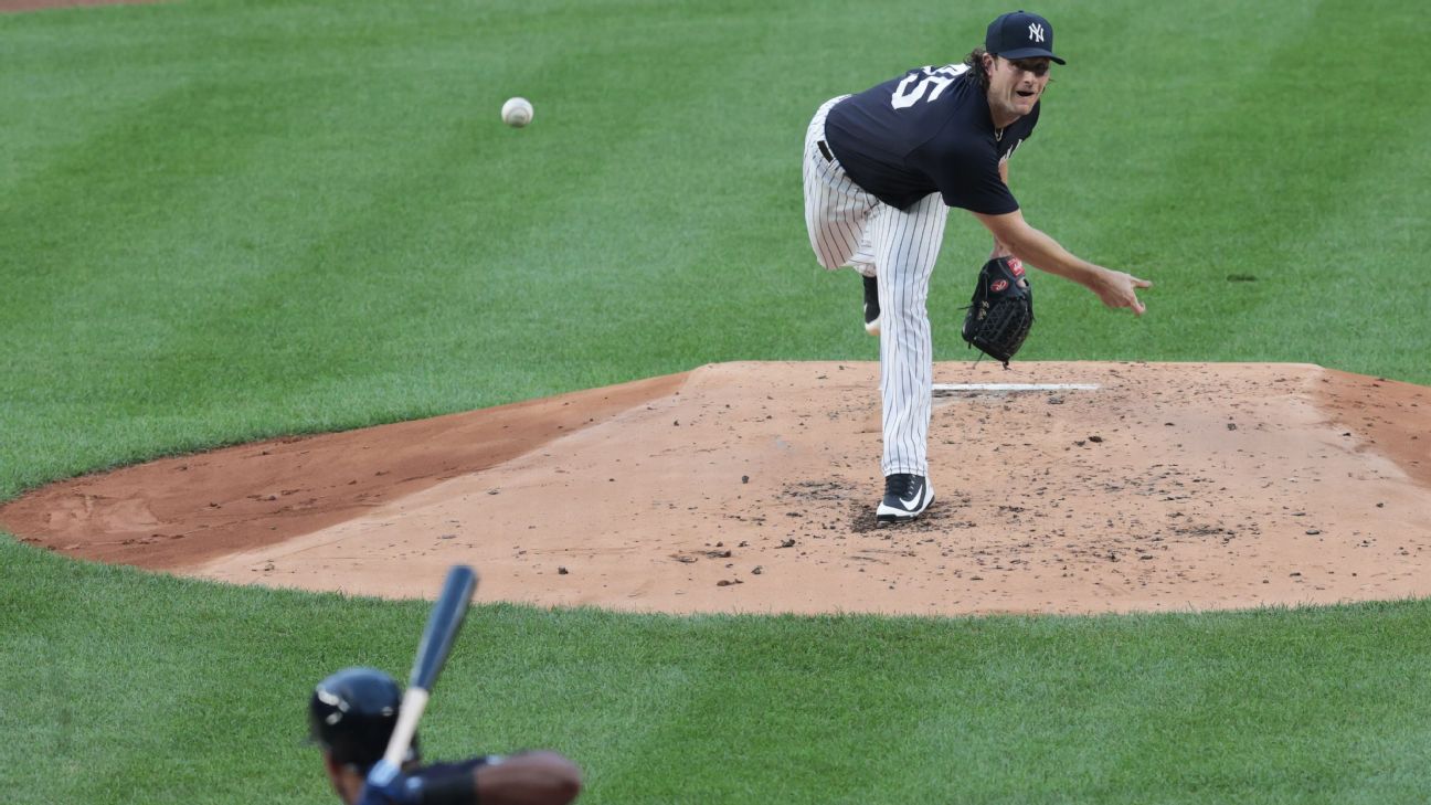 Yankees' Gerrit Cole strikes out six, allows homer in scrimmage 