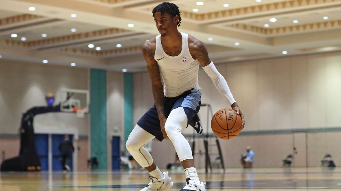 NBA Rookie Of The Year Ja Morant receiving is award today. Wearing