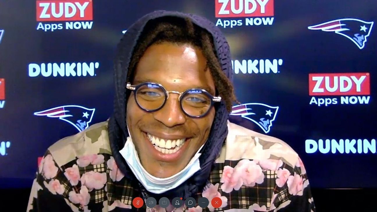 NFL on ESPN - Cam Newton in Patriots threads 