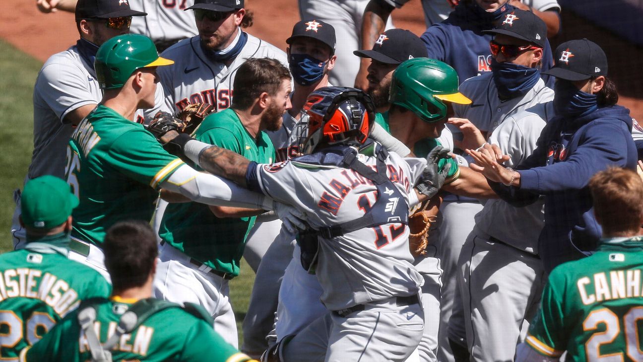 Athletics' Ramon Laureano suspended 6 games; Astros hitting coach Alex ...