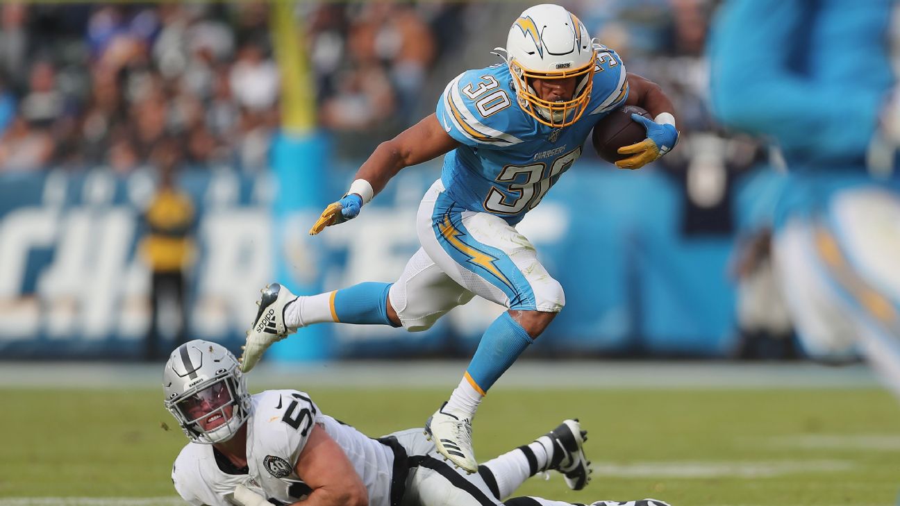 Newly extended Chargers RB Austin Ekeler reflects on undrafted past - ESPN