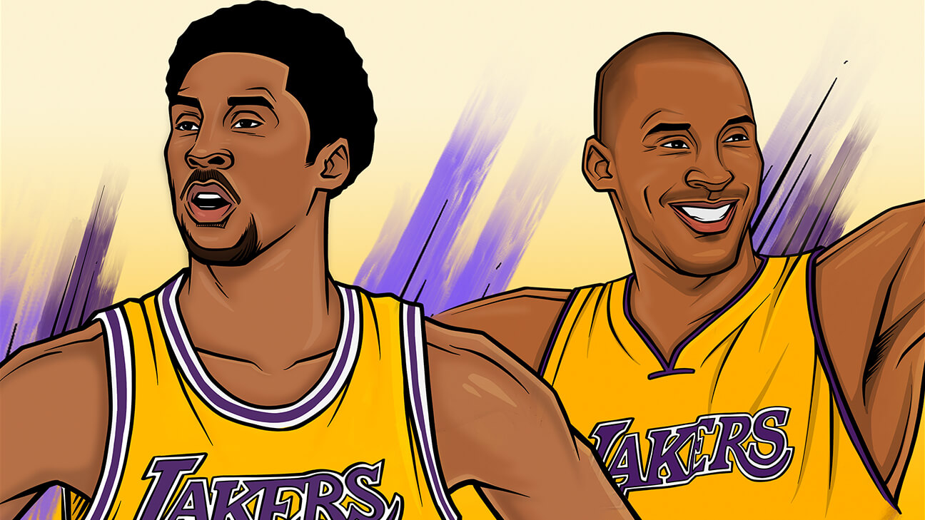 Kobe Bryant's two legendary NBA careers as No. 8 and No. 24