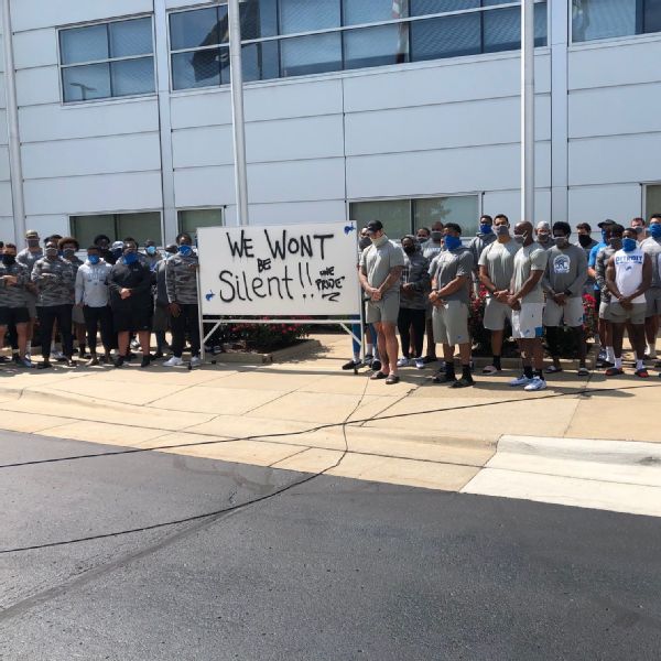 Lions cancel practice to protest police shooting