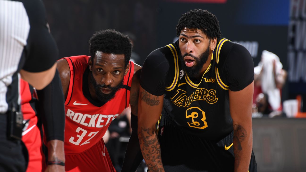 Lakers Anthony Davis Gets Flagrant Foul For Striking Rockets Jeff Green