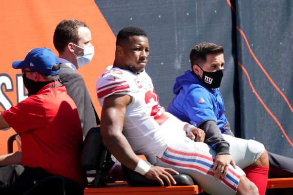 MRI confirms Giants RB Barkley has torn ACL