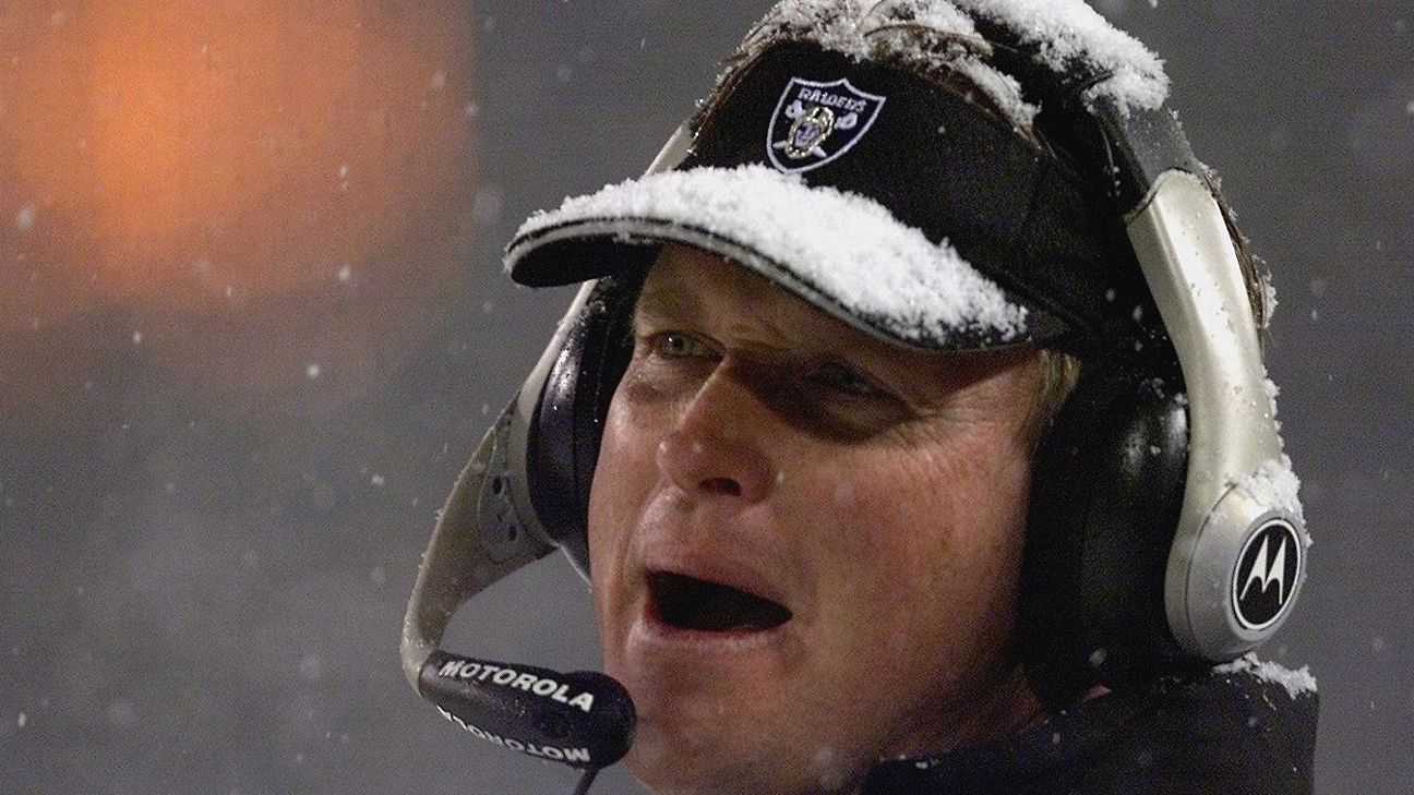 Jon Gruden, Raiders return to scene of tuck rule crime - ESPN - Las Vegas  Raiders Blog- ESPN