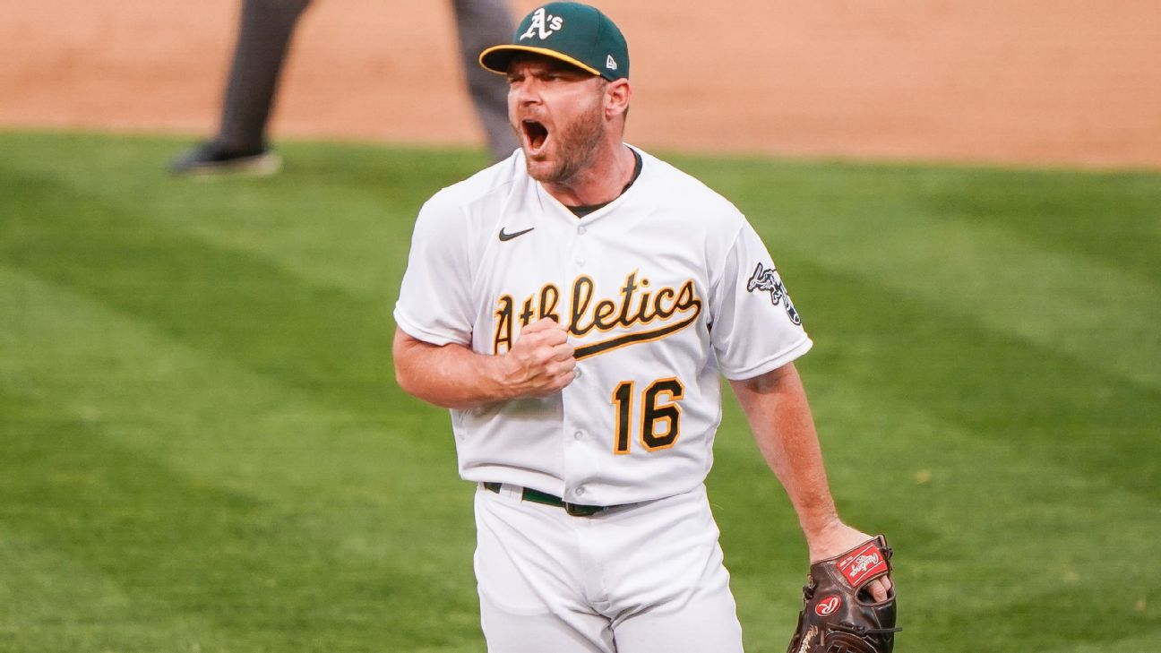 Kansas City, MO, USA. 16th Sep, 2021. Oakland Athletics Josh