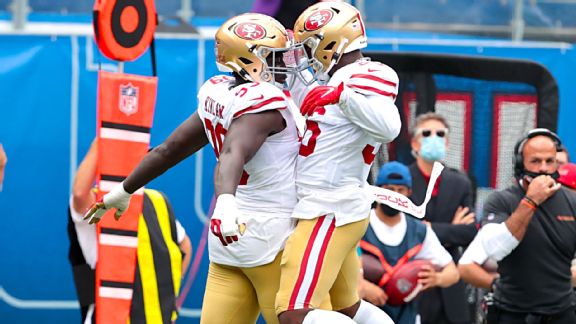 49ers dominate Giants despite missing 10 projected starters