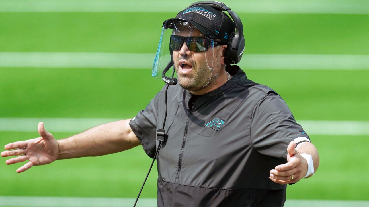 What's next for the Panthers? Matt Rhule literally wears it on his sleeve -  ESPN - Carolina Panthers Blog- ESPN