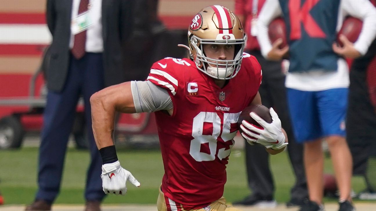 San Francisco 49ers' George Kittle (knee) and receiver Deebo Samuel (foot)  available for Philadelphia Eagles game - ESPN