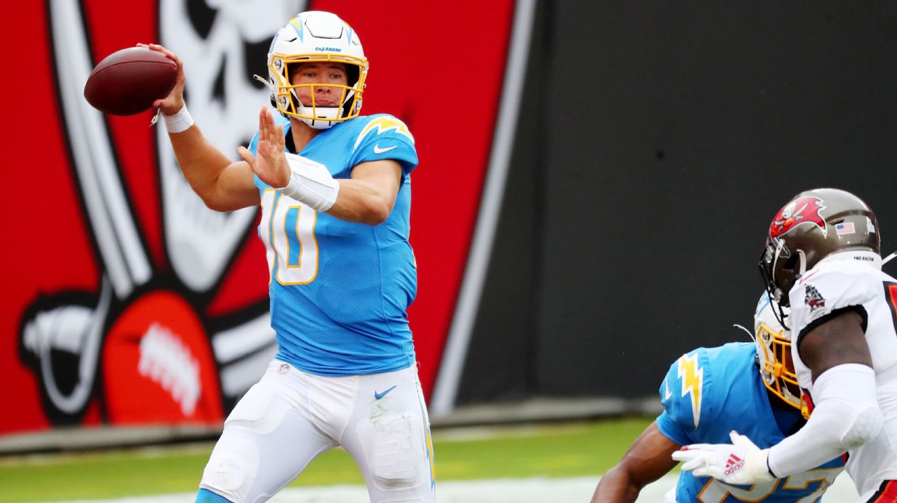 Justin Herbert named starting quarterback for the Los Angeles Chargers for  the remainder of the 2020 season 