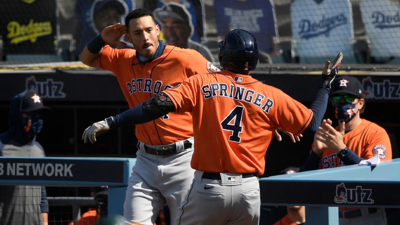 George Springer, Astros beat Rays to force Game 7 in ALCS - Los