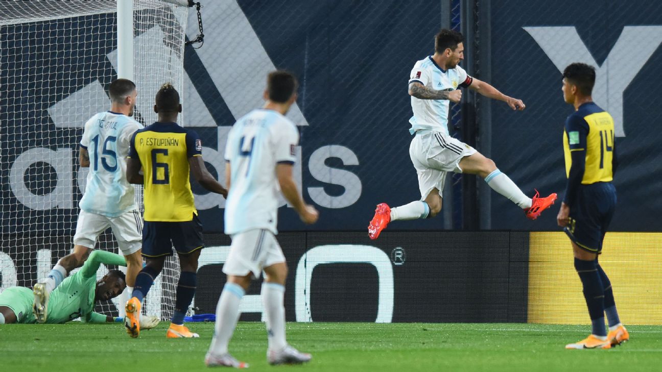 Argentina 1-0 Ecuador (Messi score) in South American Qualifiers
