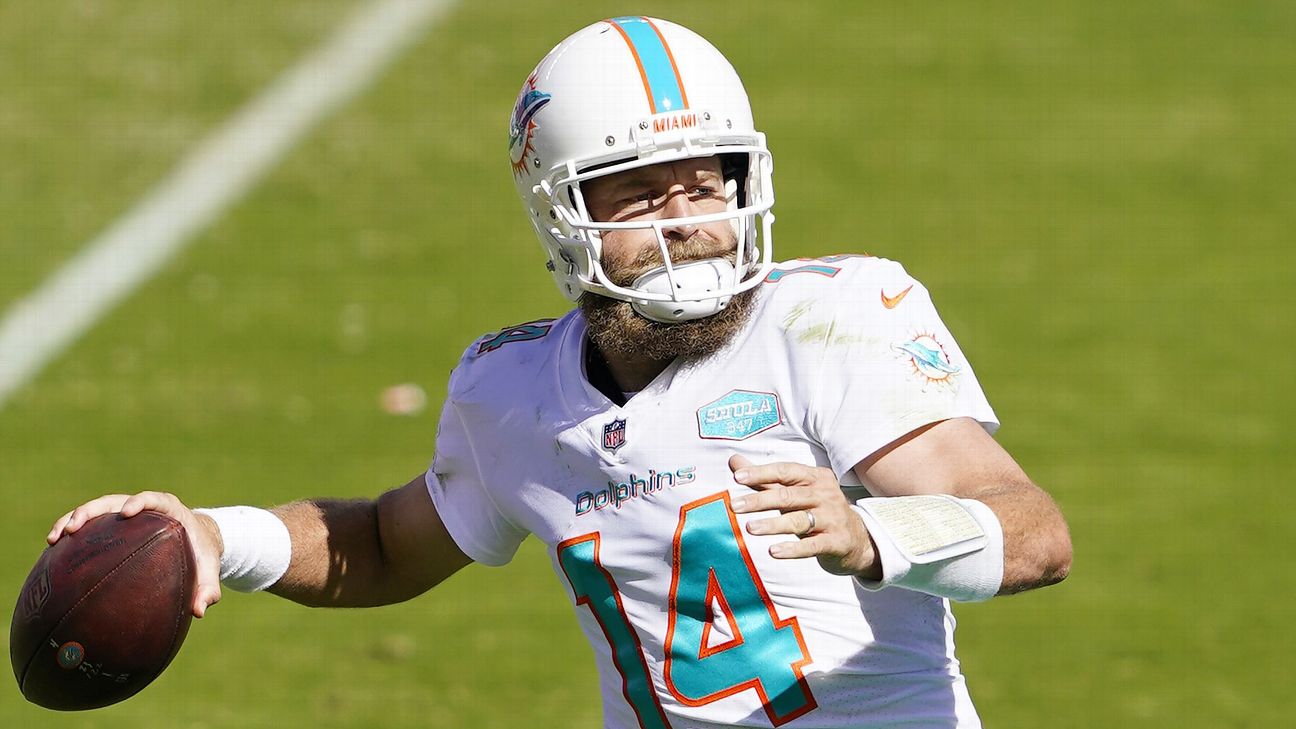 Ryan Fitzpatrick throws three TD passes as Dolphins blow out 49ers