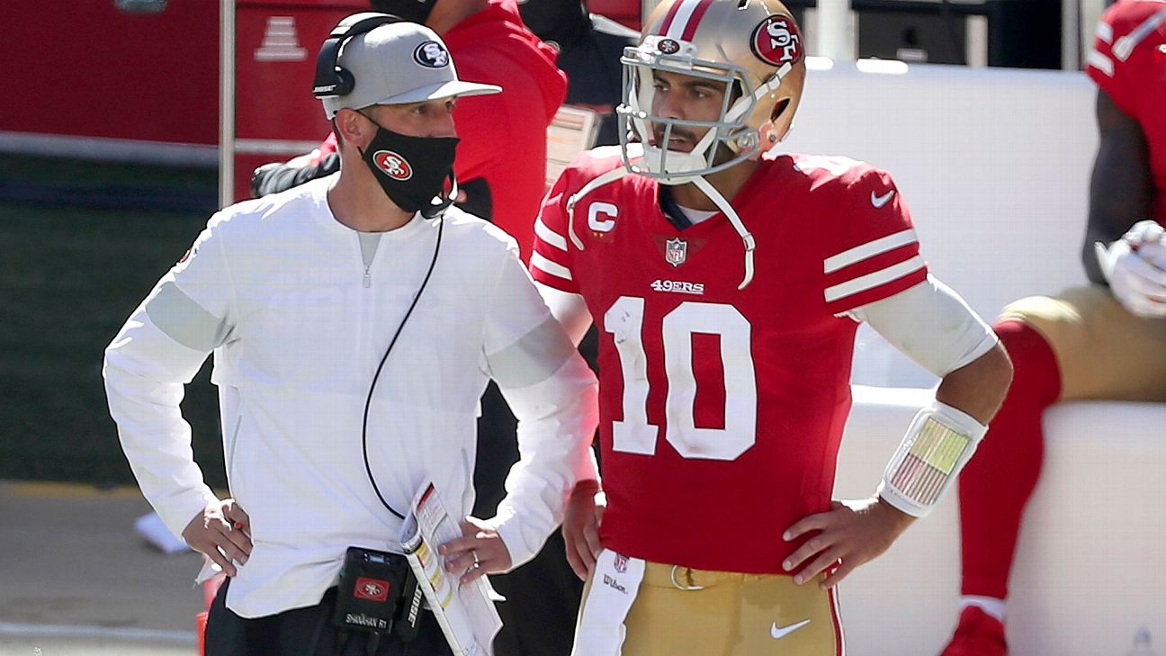 49ers' Kyle Shanahan defends Jimmy Garoppolo run plays vs