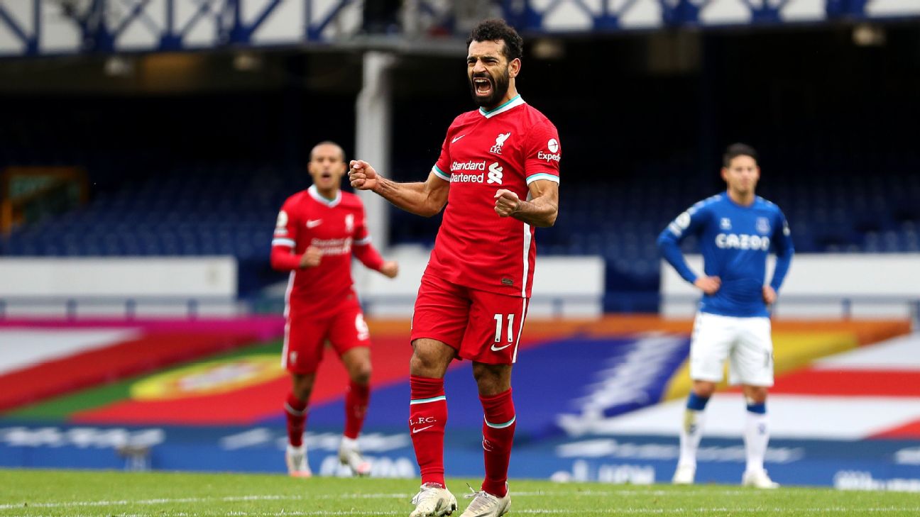 Salah scores 100th Liverpool goal in Merseyside derby vs