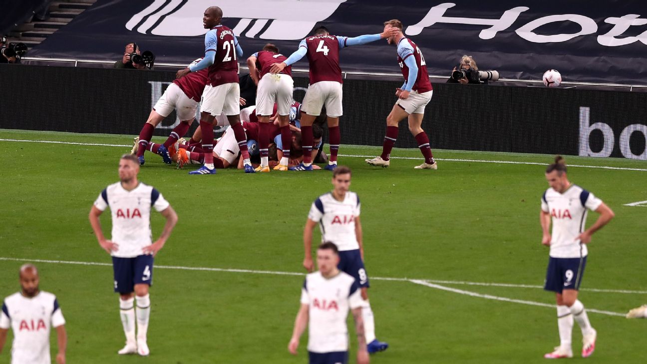 West Ham e Tottenham ficam no empate no Inglês